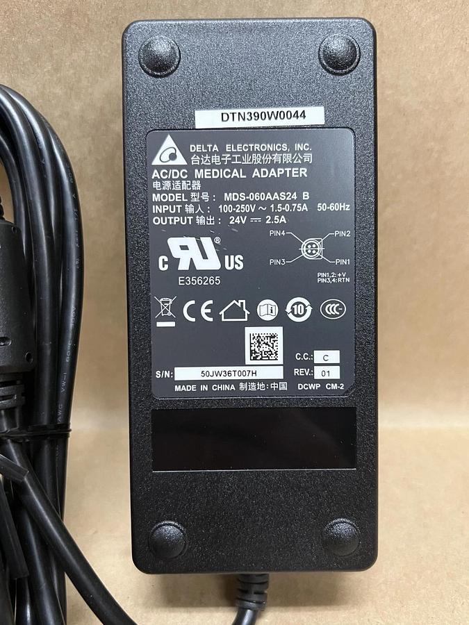 Used Delta Electronics MDS-060AAS24 B AC/DC Medical Adapter