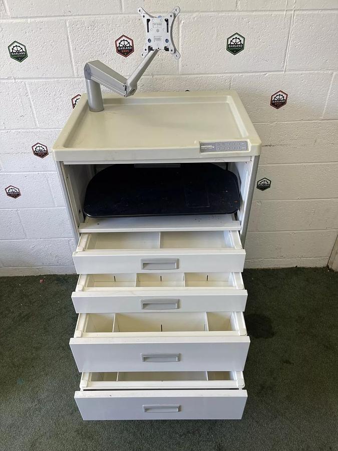 Used Stanley Inner Space Heavy Duty Medical Grade Storage/Tool Cabinet, 4 Drawer/Tray
