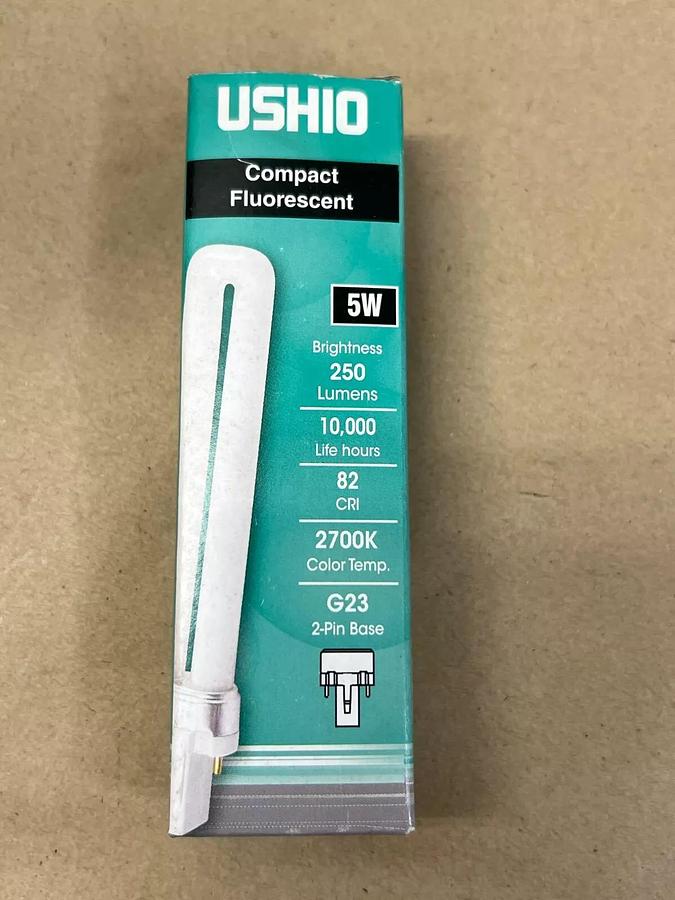 Used USHIO CF5S/827 Compact Fluorescent Light (5W) - Lot of 5