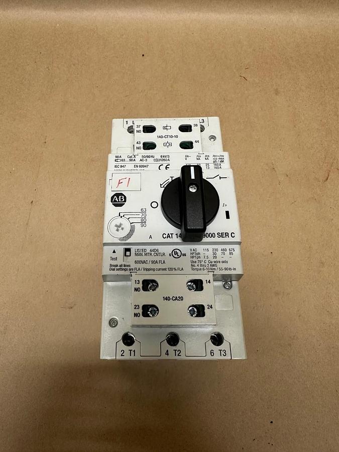 Used Allen Bradley 140-CMN-9000 Motor Protection Circuit Breaker
