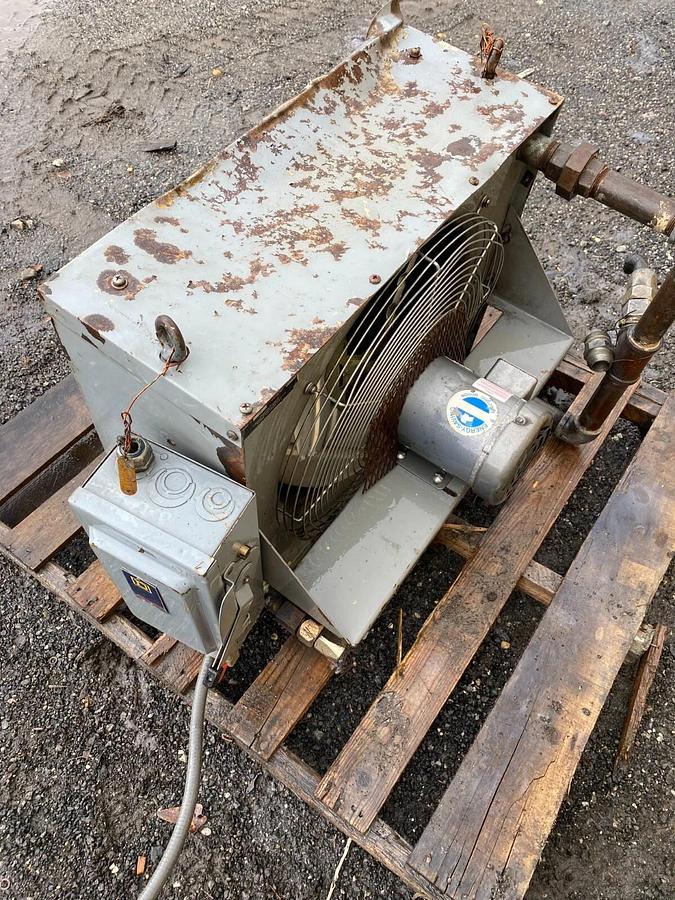 Used Thermal Transfer A0-25 Heat Exchanger 300 PSI, temp F 400 Baldor Motor 3 ph