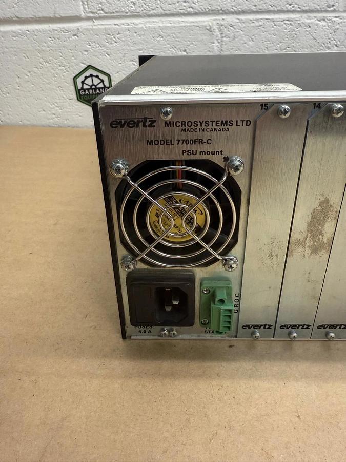 Used Evertz Microsystems 7700FR-C Multiframe Chassis, No Cards