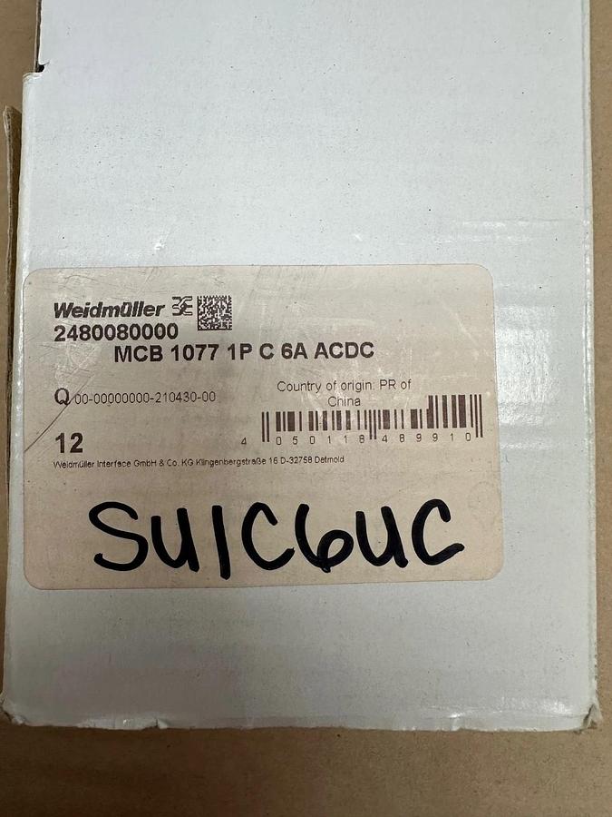 Used Weidmuller SU1C6UC C6 Circuit Breaker Qty 12 *NEW*
