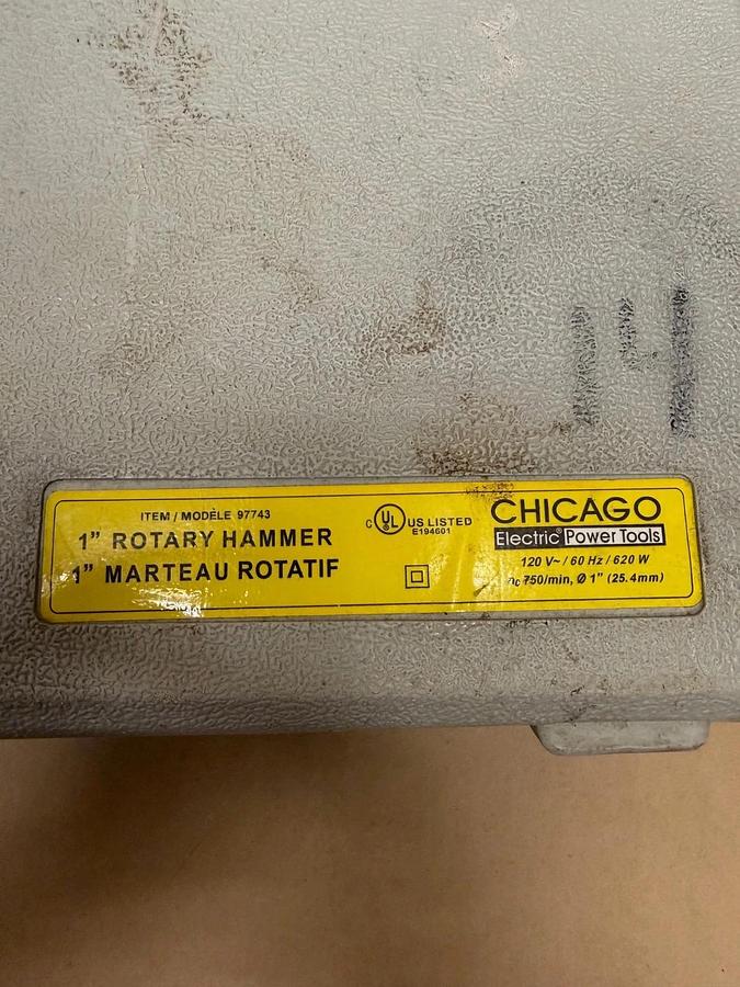 Used Chicago Electric 97743 1” Rotary Hammer
