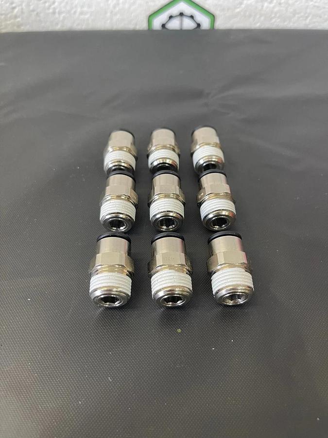 Used Legris Push-to-Connect Tube Fitting, Connector, 3/8” Thread, 3/8" OD, 290 PSI