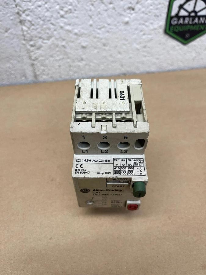 Used Allen-Bradley 140-MN-0160 Motor Starter/Circuit Breaker, Series C, 3 Phase, 600V