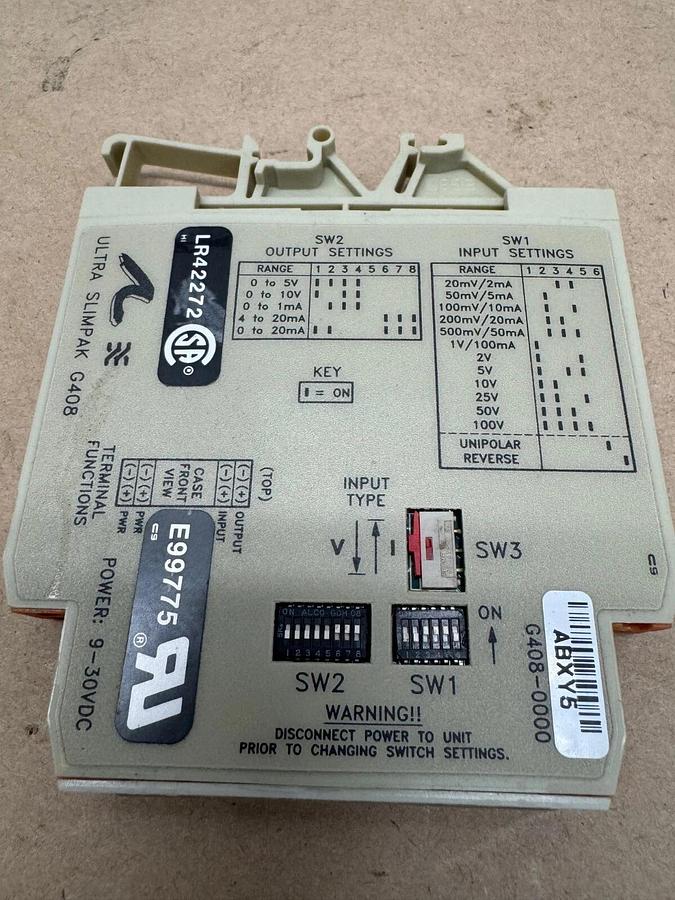 Used Weidmuller Action Instruments SlimPak G408 Input Signal Conditioner, 9-30 VDC