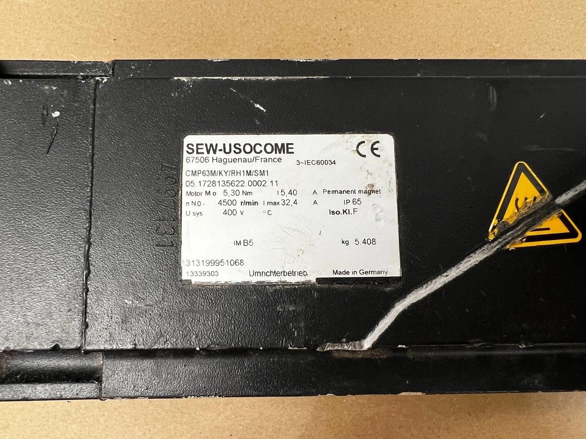 Used SEW-Usocome CMP63M/KY/RH1M/SM1 Servo Motor - PARTS only
