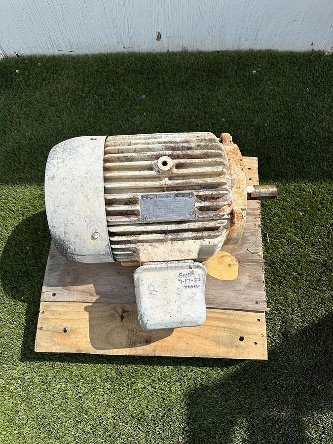 Used Toshiba High Efficiency 3Hp Motor @ 750RPM, 230/460V, 3 Phase, Frame 213T, 60Hz