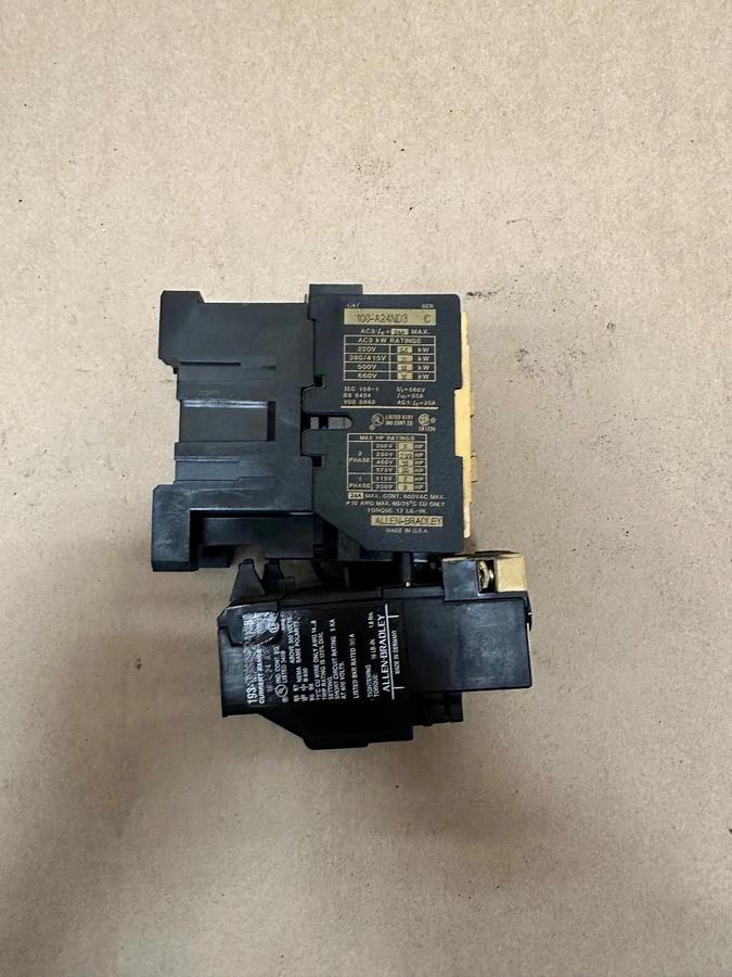 Used Allen Bradley 100-A24ND3 Contactor w/ 193-BSC 24