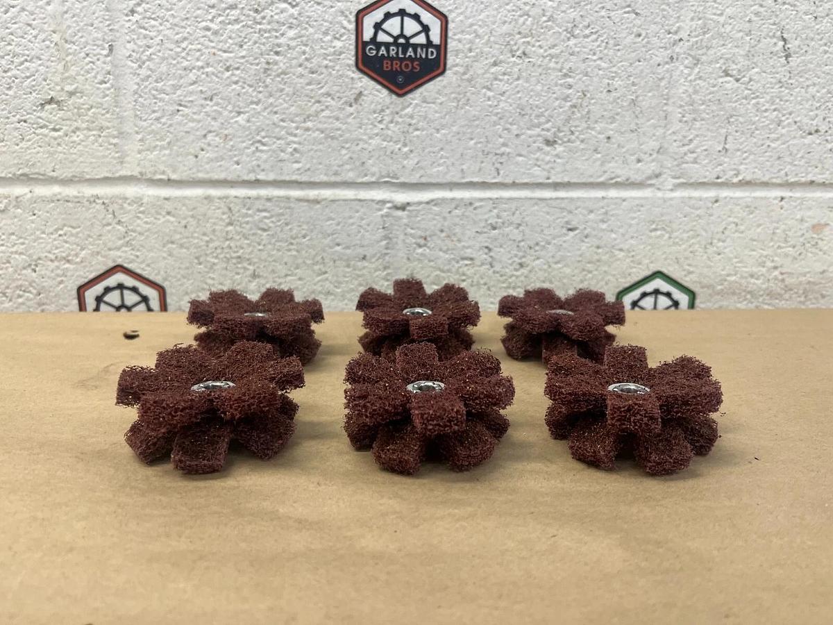 Superior Abrasives 42810 Shur-Brite Satin Finishing Star, 3” x 1/4-20 - Lot of 6