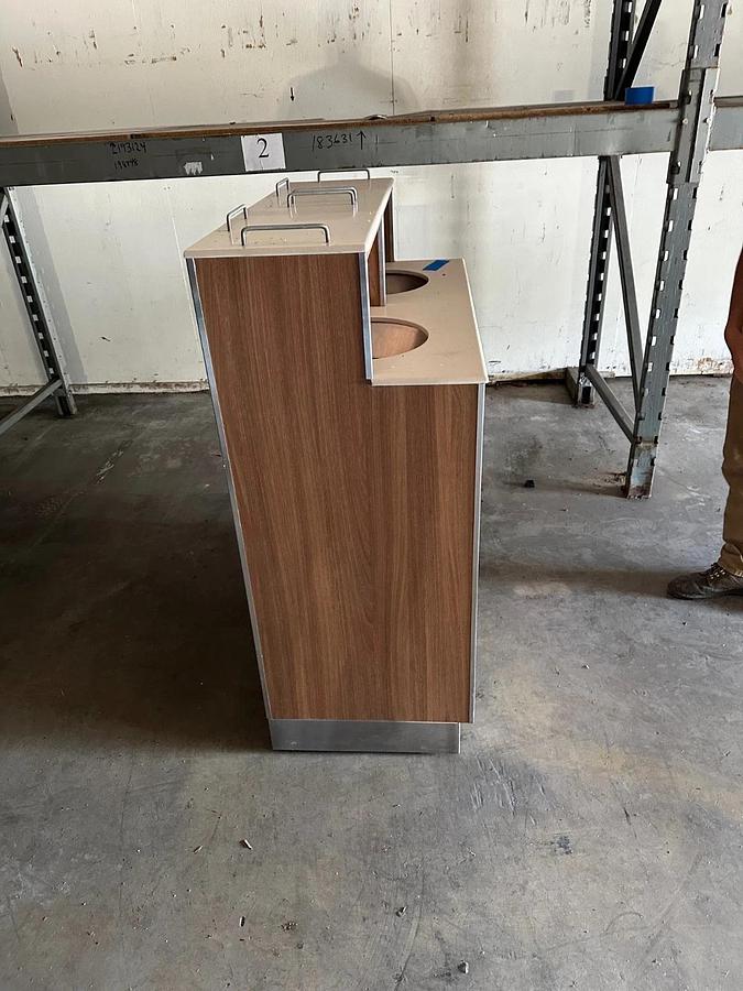 Used Custom Double Trash Rolling Cart