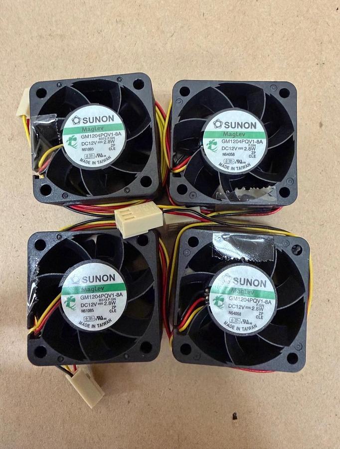Used SUNON GM1204PQV1-8A MagLev Axial Fan - Lot of 4