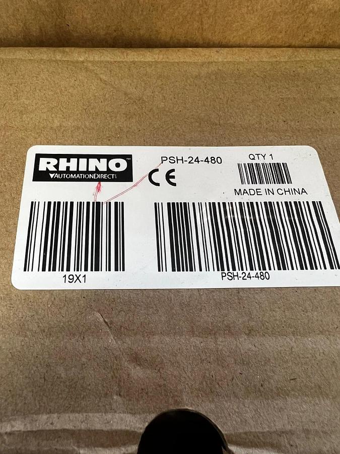 Used Rhino Automation Direct Switching Power Supply PSH-24-480 *FACTORY SEALED*