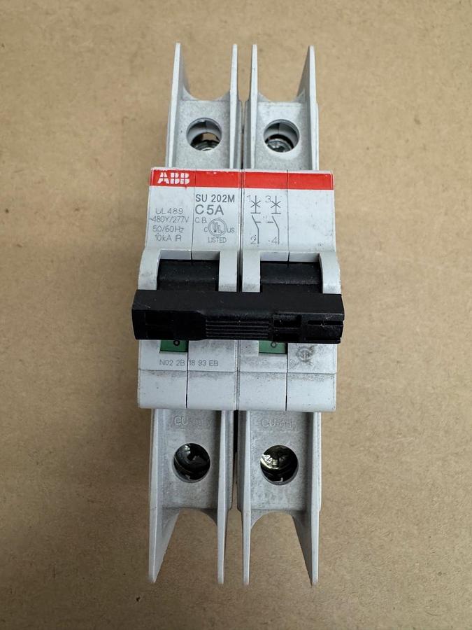 Used ABB SU 202M C5A 2 Pole Circuit Breaker *NEW*