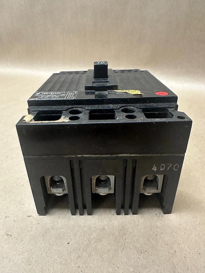Used General Electric TED134070 70A 3 Pole Circuit Breaker