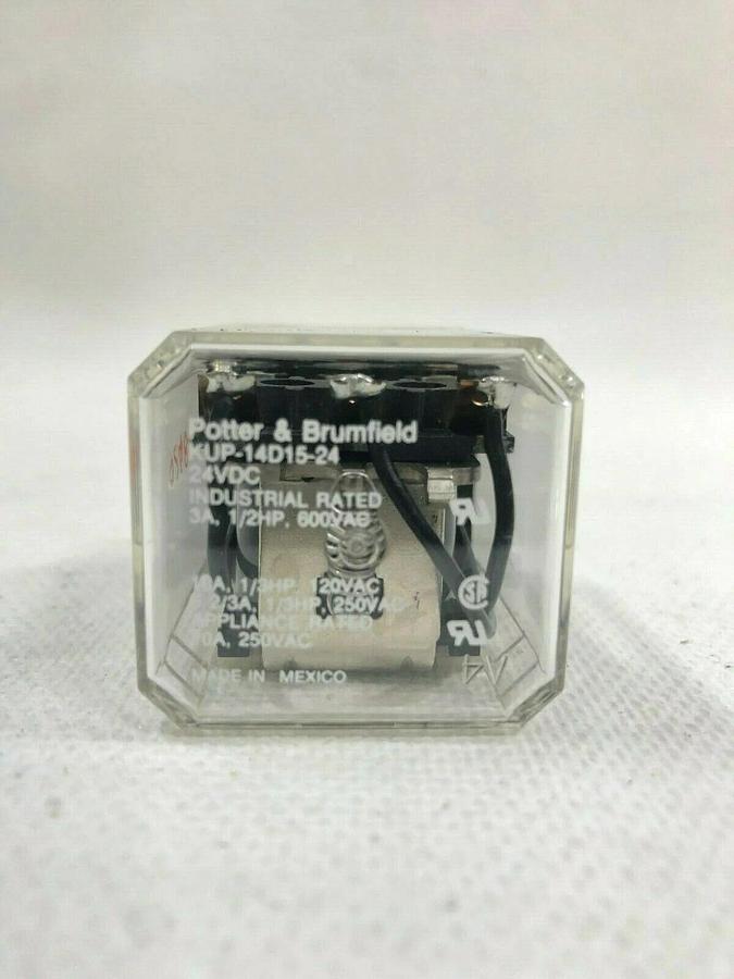 Used Potter & Brumfield KUP-14D15-24 Industrial Rated 24VDC Relay Plugs (LOT of 10)