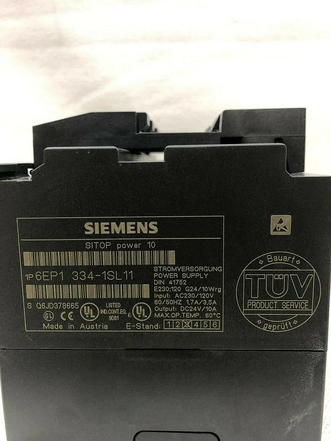 Used Siemens 6EP1334-1SL11 SITOP Power 10