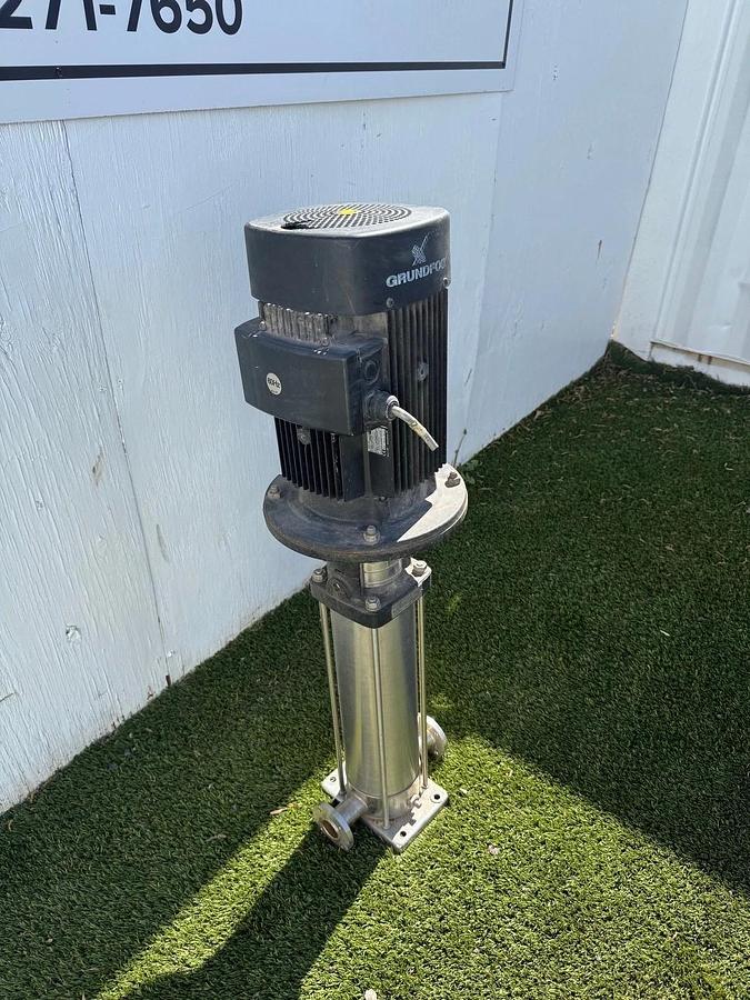 Used Grundfos CRN 4-160/14 A-F-G-AWWK 7.5Hp @ 3500RPM Booster Pump, 31GPM, 14 Stages