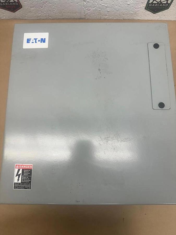 Used Eaton ECL03D1ABA Lighting Contactor Enclosure NEMA Type 1 with 4  Eaton CN35GN3