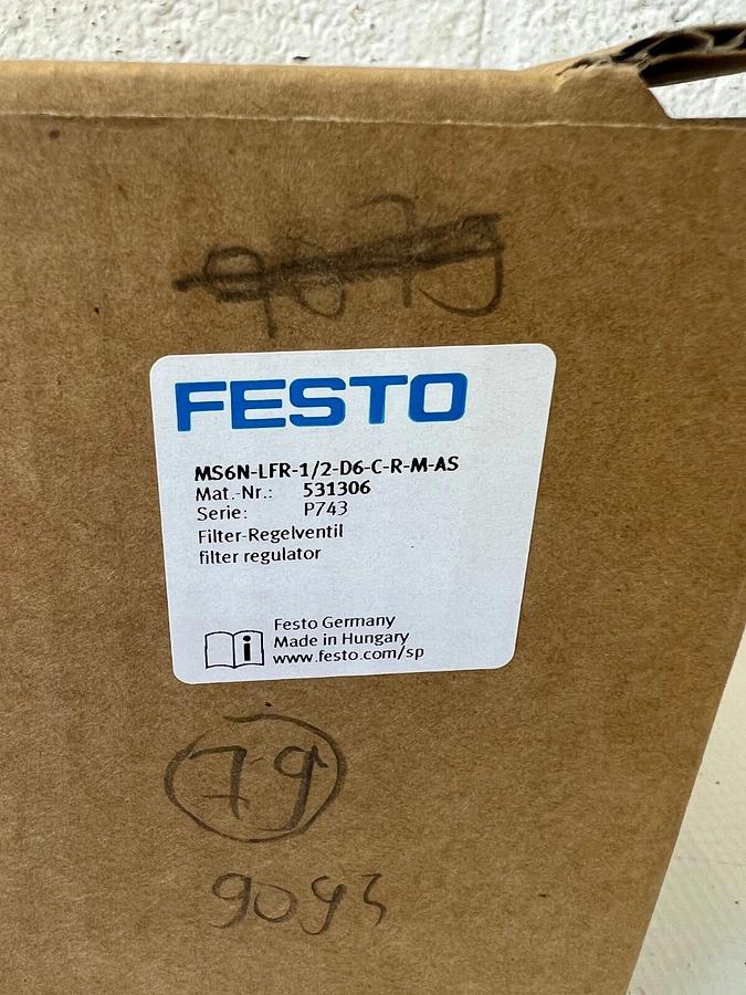 Used Festo MS6N-LFR-1/2-D6-C-R-M-AS Filter Regulator