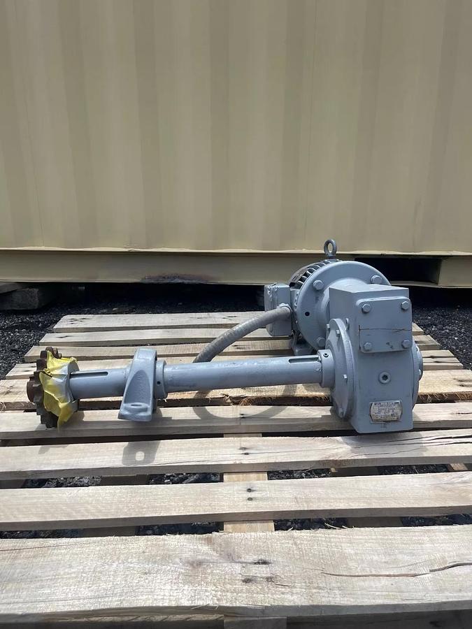 Used Hub City 385 Speed Reducer w/ 3 HP Power Tech Electric Motor, Ratio 60:1