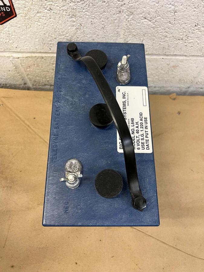 Used Big Beam Emergency Systems L640 Lead Acid Battery