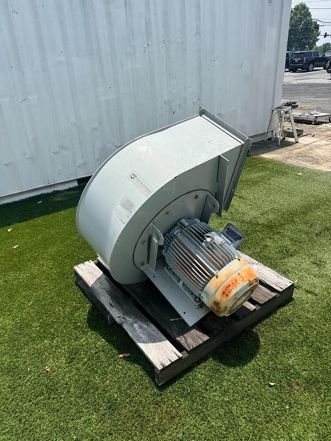 Used Twin City Fan & Blower CW 90° Top Horizontal Blower, 20Hp Motor 3520RPM 230/460V