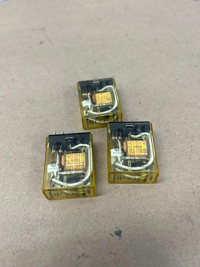 Used idec RH1B-UL General Purpose Relay AC 120V, 50/60Hz - Lot of 3