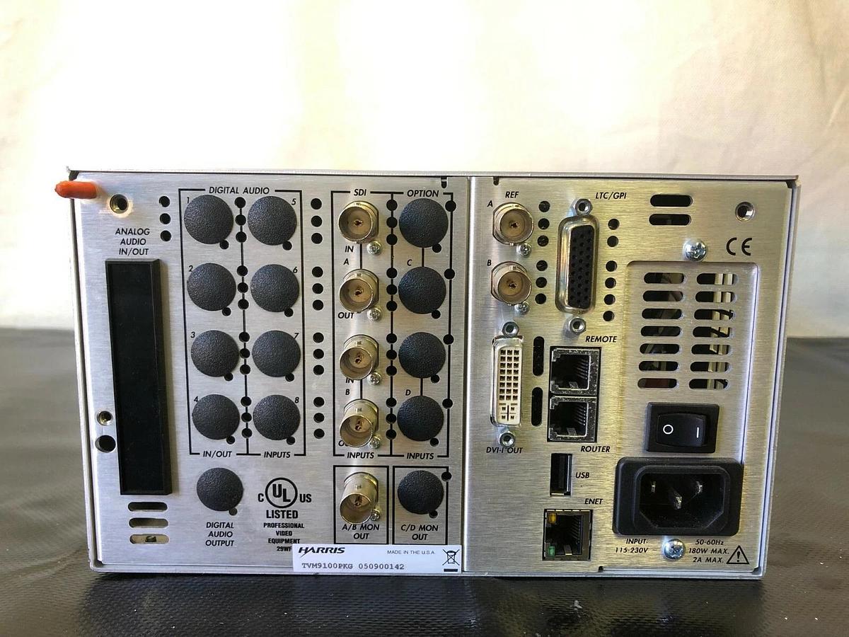 Used Harris Videotek TVM9100PKG Video Monitoring Unit