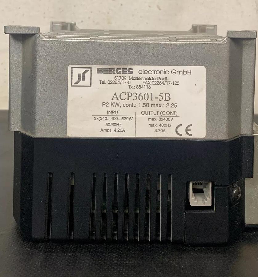 Used Berges ACP3601-5B Frequency Inverter Drive