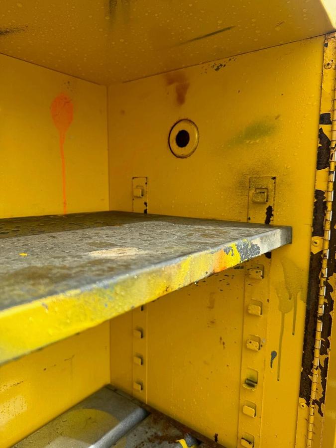 Used Justrite 25450 Flammable Liquid Storage Cabinet, 45 Gallon, 43”x 18” x 65”