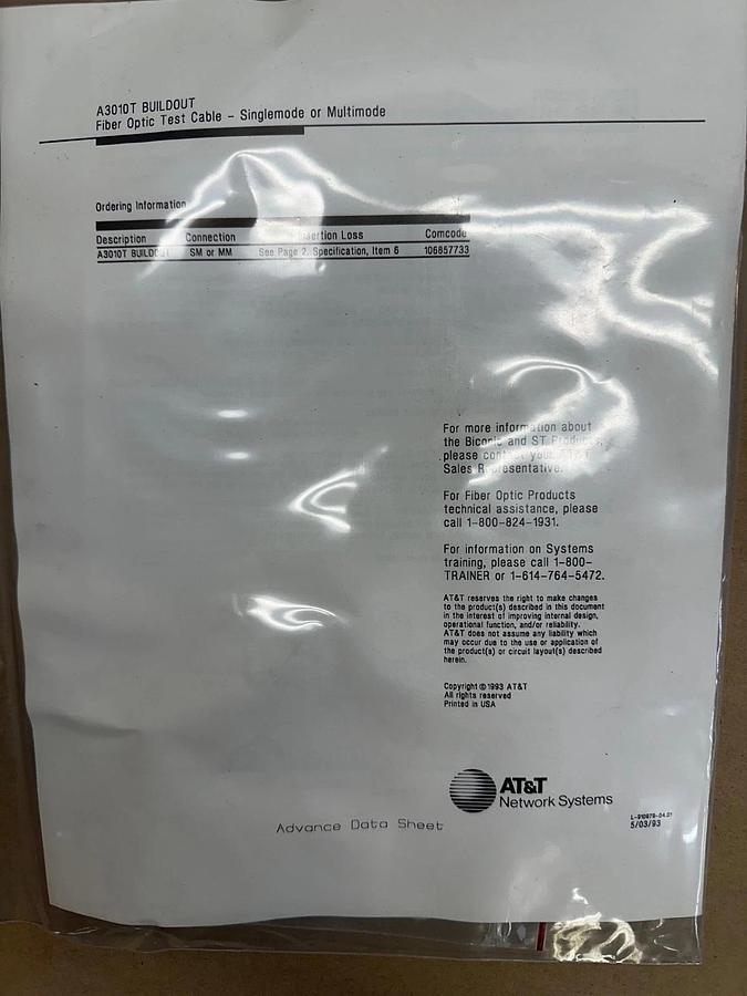 Used AT&T A3010T Fiber Optic Buildout (Lot of 3) *NEW*