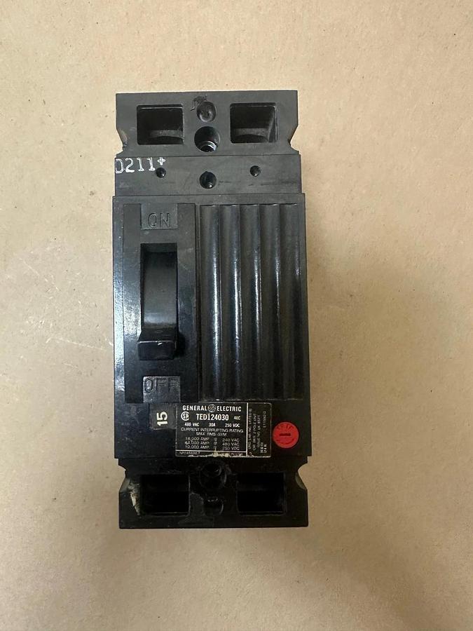 Used General Electric TED124030 30A 2 Pole Circuit Breaker