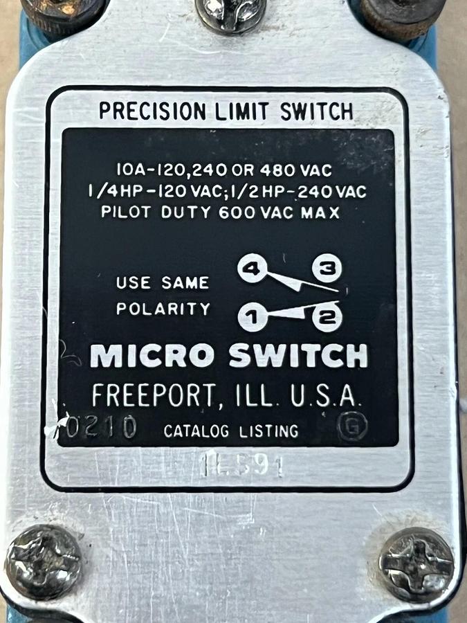 Used Micro Switch 1LS91 Precision Limit Switch 10A