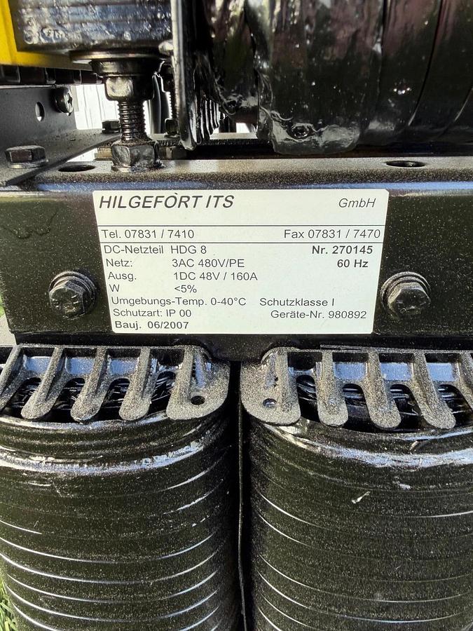 Used Hilgefort HDG8 3AC, 480V, 60Hz Power Supply