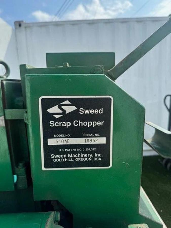 Used Sweed Machinery 510AE, Scrap Chopper, SN: 16852, w/ 1.5Hp Baldor Motor