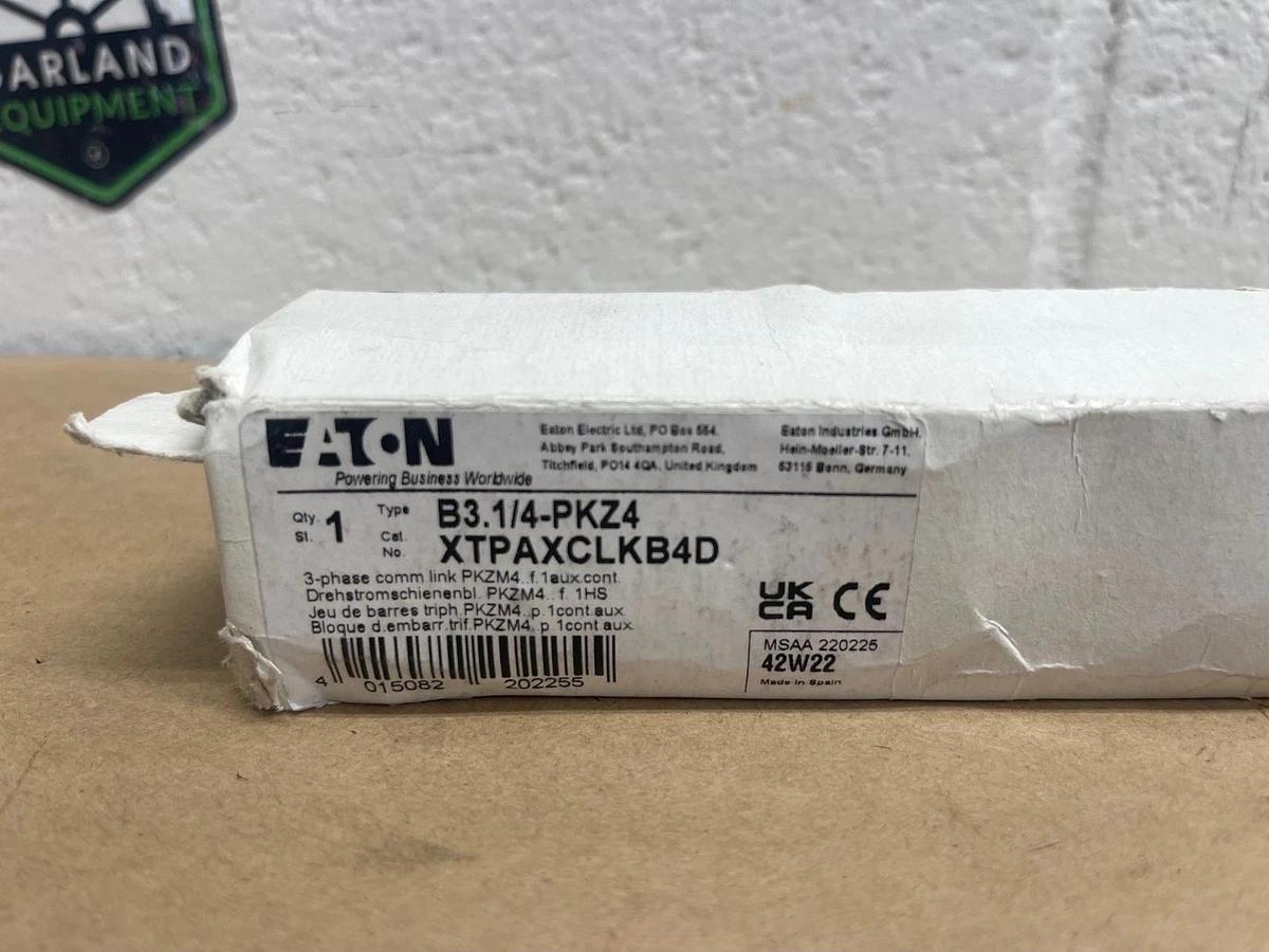 Used Eaton XTPAXCLKB4D, 3 Phase Commoning Link, B3.1/4-PKZ4 *NEW*