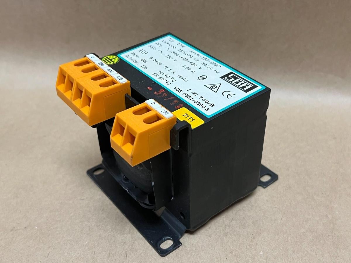 Used SBA ETK 157-0027 50/60Hz Transformer