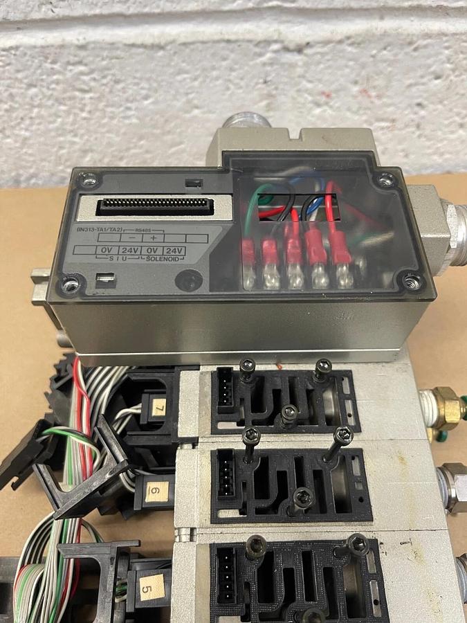 Used SMC IN313-DN1, 7 Block Serial Transmission System, Pneumatic Manifold - PARTS