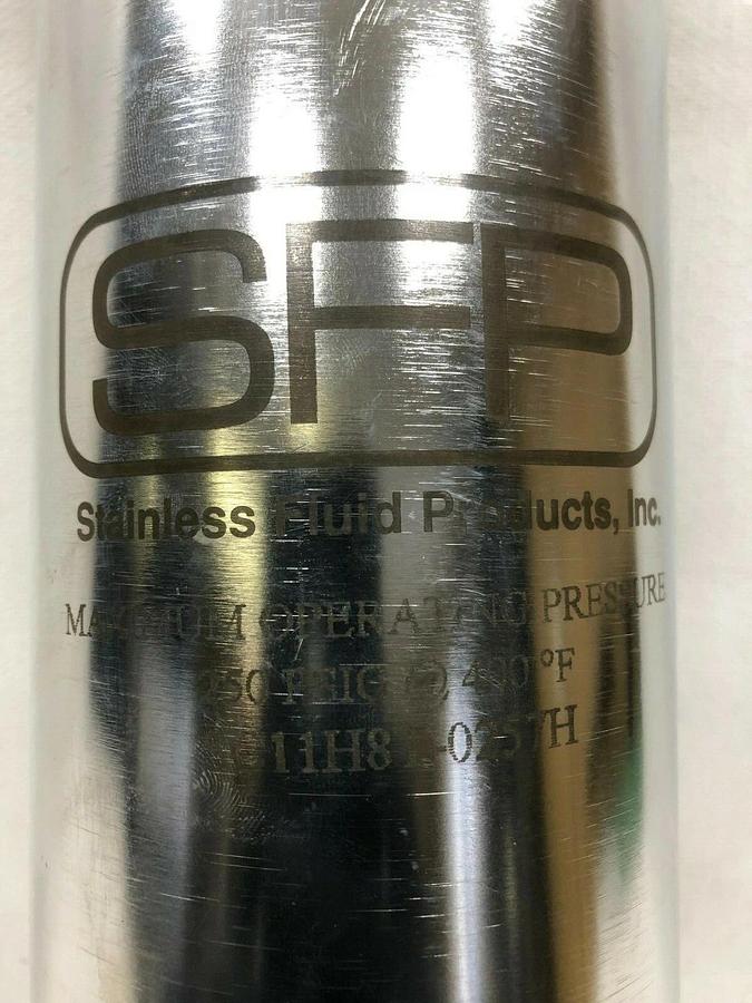 Used Stainless Fluid Products SC11H8T-0257H 316SS Y Shape Housing Assembly