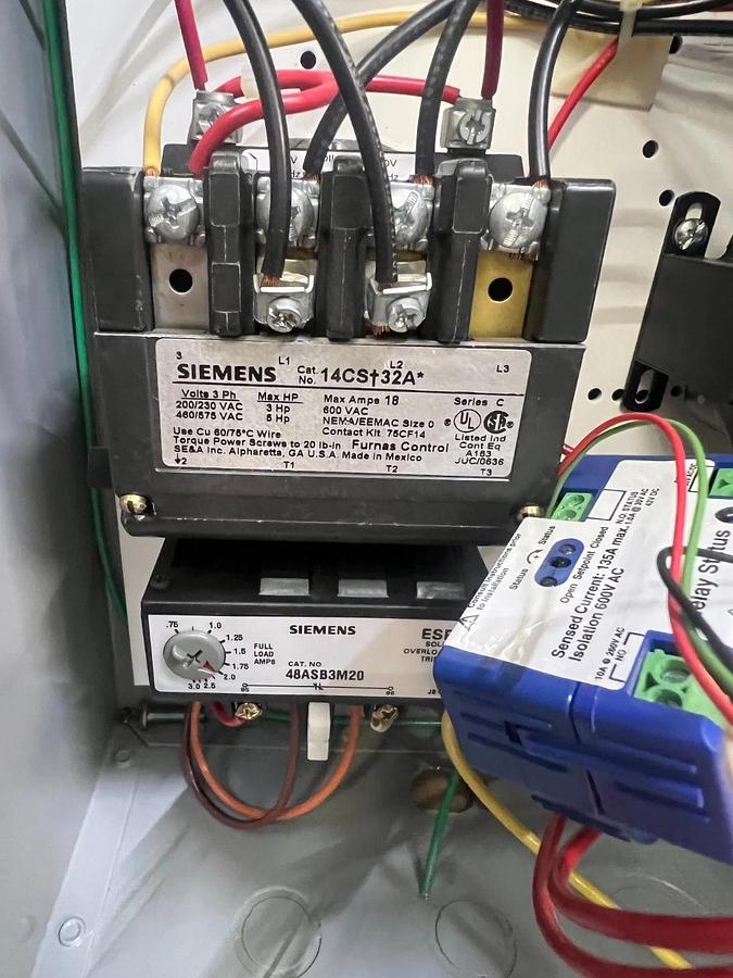 Used Siemens 18CSB92BF Combination Motor Starter, 600V, 3PH