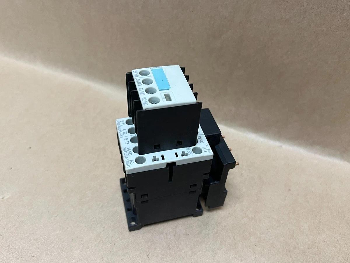 Used Siemens 3RT1015-1BB41 SIRIUS 3R Contactor, 3RH1911-1MA11 Auxiliary Contact Block