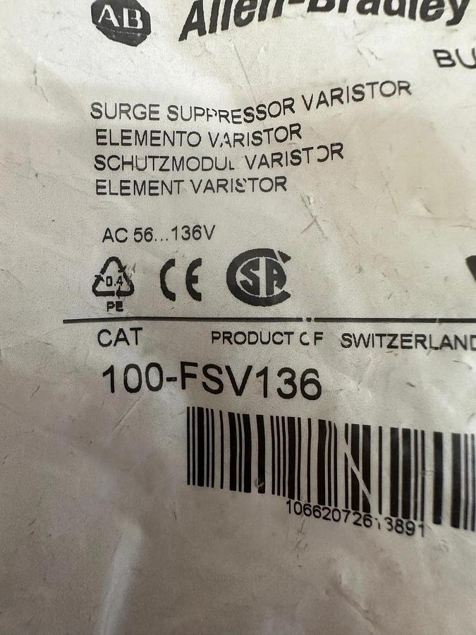 Used Allen Bradley 100-FSV136 Surge Suppressor Varistor *FACTORY SEALED*