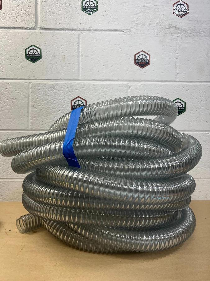 Used Heavy Duty Flexible PVC Dust Collection Hose, 1-1/2” Lot of 2