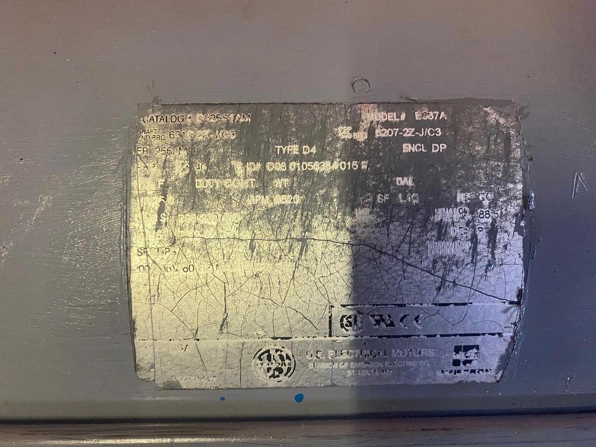 Used Scot 57 Motor Pump 4 X 3, US Electric Motor 20HP, 3520 RPM