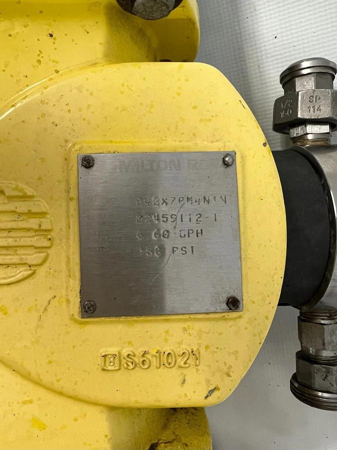 Used Milton Roy D42X7PM4N1N Pump w Reliance Electric Motor ( .5 HP, 1725 RPM)