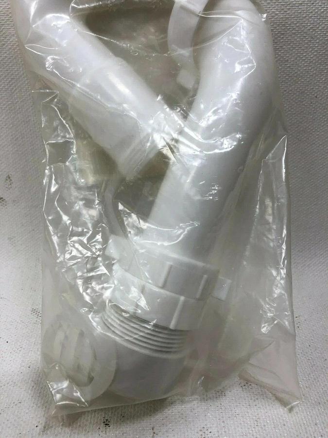 Used Watts 1-1/2” PVC P-Trap (Lot of 2) with Trap Adaptor and 3 nuts, 3 washers