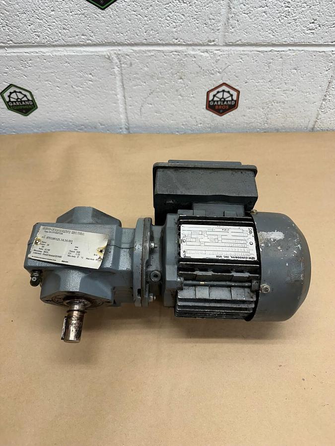 Used SEW-Eurodrive Inc. Gearbox 43.68:1, SA37DRS71S4, .5Hp Motor