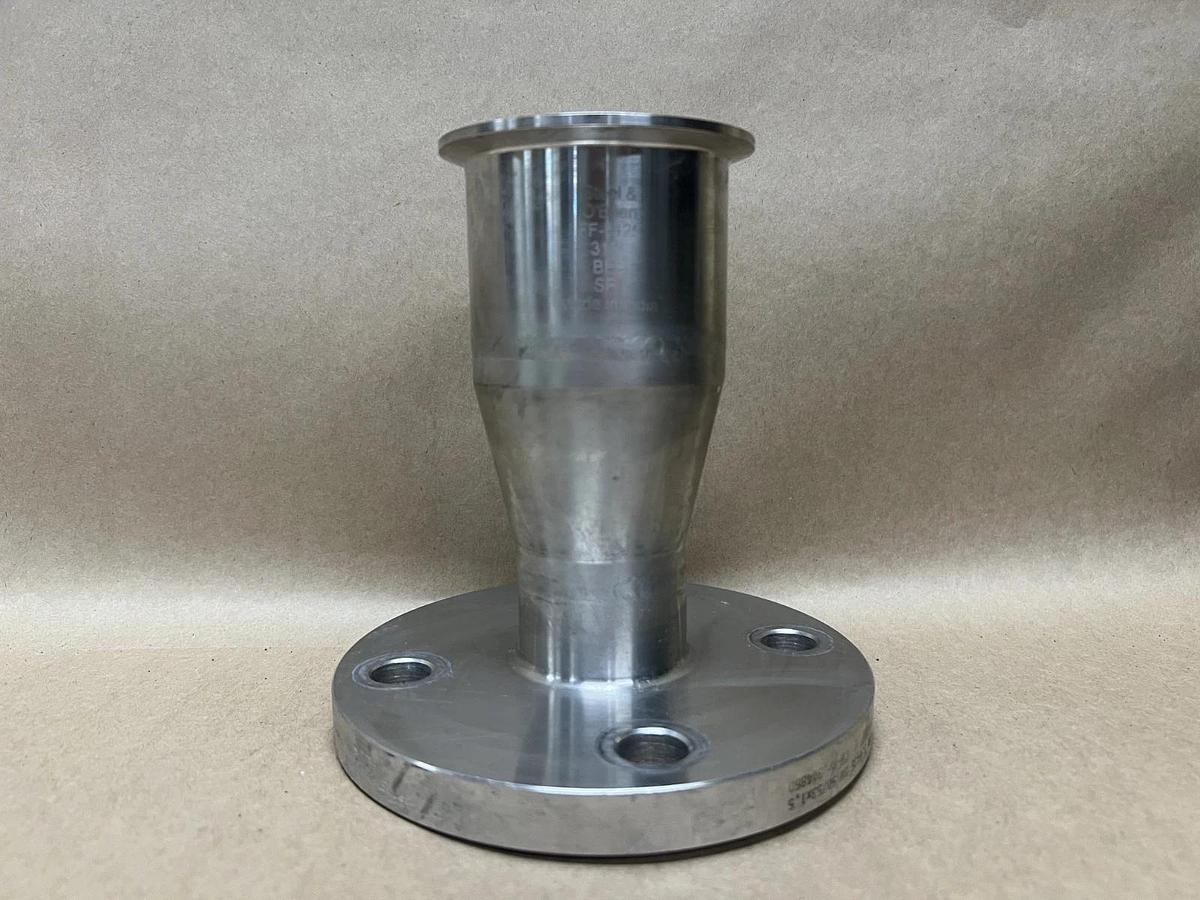 Used Steel & O'Brien FF-6125 4 Bolt, Stainless Steel Industrial Pipe Flange